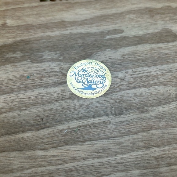 Vintage Myrtlewood Hand Painted Wooden Wall Decor Plaque Oregon-FOX 🦊-10” Round - Picture 3 of 4